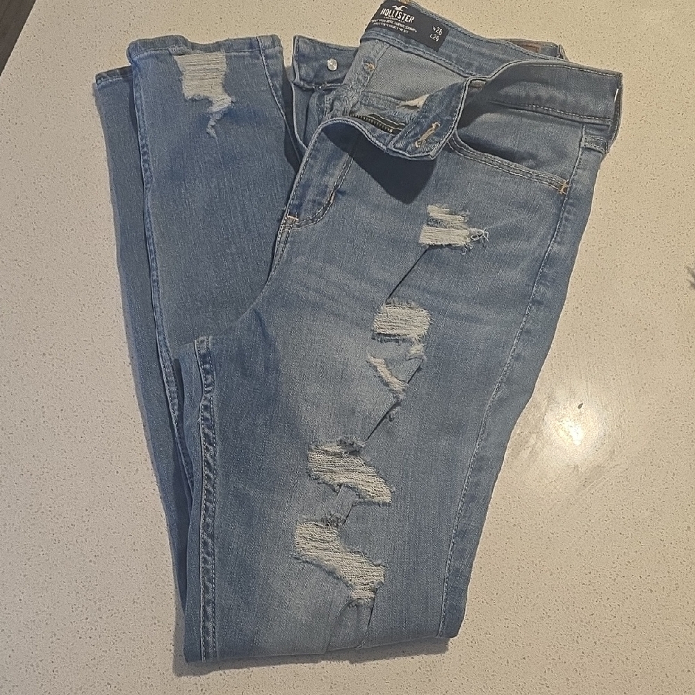 Hollister Ripped Light Blue Skinny Jeans